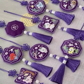 Брелок для ключей Tessel с вышивкой BT21 Premium K Edition CHIMMY