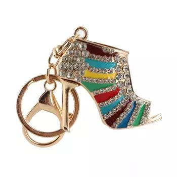 Брелок для ключей уникальной формы со стразами и кристаллами, подвесной кошелек, брелок для ключей