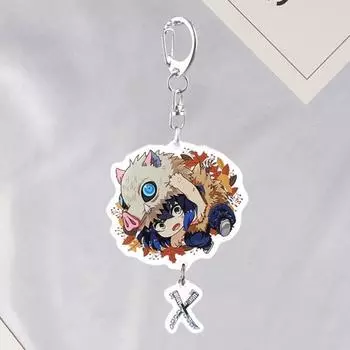 Брелок для ключей в японском стиле аниме, декоративный акриловый брелок для ключей «Убийца демонов» 2