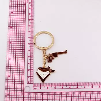 Брелок для ключей в стиле ретро-вестерн, креативные ботинки, пистолет, шляпа, сплав, подвески, индивидуальный автомобильный брелок, рюкзаки, кошельки, подвеска