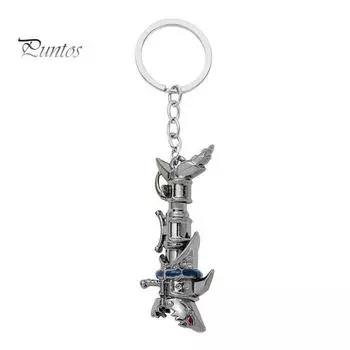 Брелок для ключей в виде аниме-акулы-пушки, брелок из цинкового сплава, дизайн в стиле супергероев, устойчивый к царапинам Long чёрный