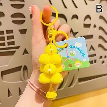 Брелок для ключей в виде цыпленка панды из мультфильма, ПВХ, милого поросенка, домашнего питомца, райского брелока, рюкзака, кулона, брелок для детей, женщин, подарков