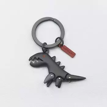 Брелок для ключей в виде динозавра, парный кулон, мужской брелок для ключей в виде автомобиля, брелок для сумки, женский брелок для ключей, креативный подарок для влюбленных чёрный