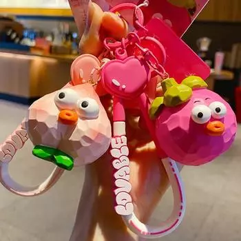 Брелок для ключей в виде фруктов в стиле авокадо, мультяшная имитация питайи, брелок для сумки с подвеской в виде авокадо peach