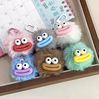 Брелок для ключей в виде колбасы и рта, забавная плюшевая кукла, кулон, брелок для ключей, подвески, рюкзак, автомобильный декор, сумка, аксессуары розовый