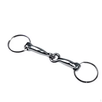 Брелок для ключей в виде конного удила, металлический аксессуар для сумок, подарок любителям лошадей серебряный