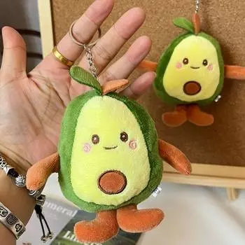 Брелок для ключей в виде куклы-авокадо, милый брелок в виде плюшевого авокадо, кулон в виде куклы-авокадо, сумки зелёный