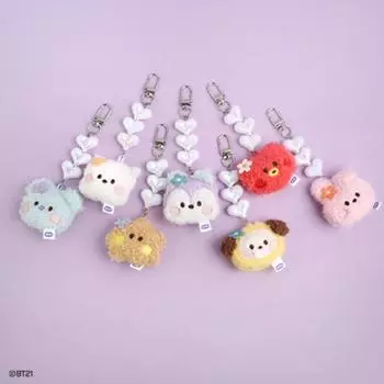 Брелок для ключей в виде куклы BT21 Beads Face ver. KOYA