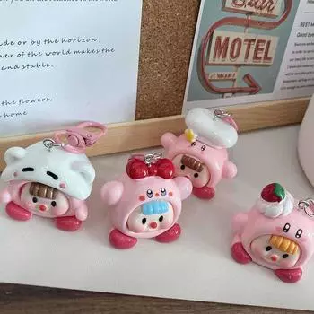 Брелок для ключей в виде куклы в стиле аниме, милый брелок, подвеска, креативный кавайный рюкзак, украшения, аксессуары, детские подарки