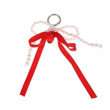 Брелок для ключей в виде летучей мыши и кошки на Хэллоуин, милый бант, жемчужный брелок для телефона, сумка-шнурок, подвеска, держатель для ключей от машины, подарки для пары
