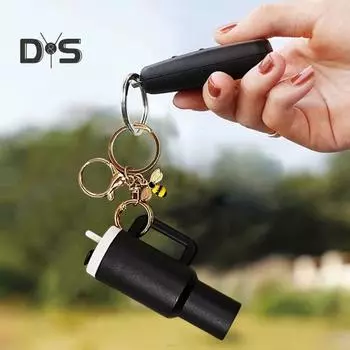 Брелок для ключей в виде мини-чашки, брелок в виде пчелы, держатель для монеты, помады, аксессуар для рюкзака чёрный