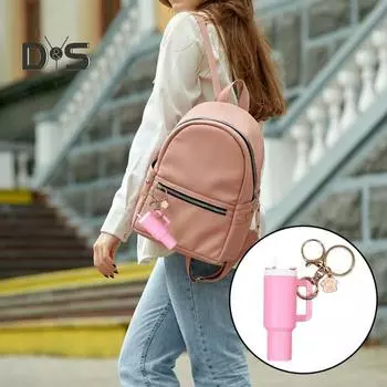 Брелок для ключей в виде мини-чашки в виде кошачьей лапки, брелок для монеты, помады, держатель для мелких предметов, брелок для рюкзака, аксессуар красный