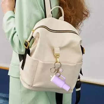 Брелок для ключей в виде мини-чашки в виде кошачьей лапки, брелок в виде монеты, помады, небольшой предмет светло-фиолетовый