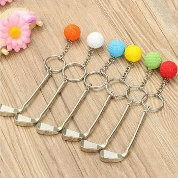 Брелок для ключей в виде мяча для гольфа, металлический брелок высшего качества, брелок для ключей от автомобиля, спортивные товары, спортивный подарок для сувенира, брелок для ключей в виде мяча