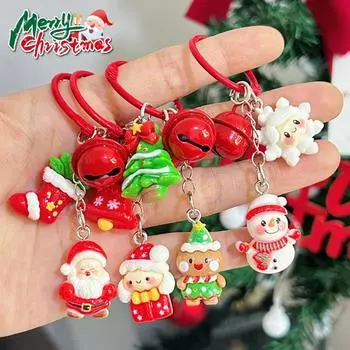Брелок для ключей в виде мультяшного Санта-Клауса и снеговика, милый рождественский брелок для рюкзака, украшения, аксессуары, рождественские и новогодние подарки