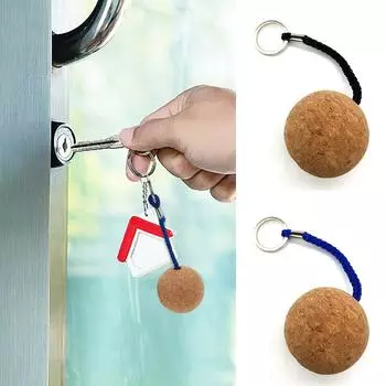 Брелок для ключей в виде плавающего пробкового шара для лодки, круглый, 50 мм, плавучий, пластиковый, подходит для парусного спорта, каякинга, серфинга, подарка синий