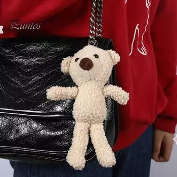 Брелок для ключей в виде плюшевого медведя для детей, брелок в виде плюшевого медведя, рюкзак, кулон, детские подарки на день рождения 1pc
