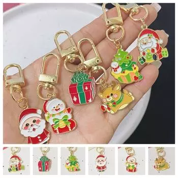 Брелок для ключей в виде рождественского оленя-лося, модный брелок Kriss Kringle на рождественскую сумку Reindeer