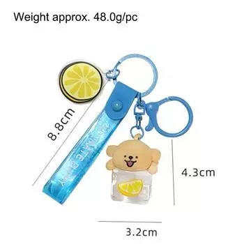 Брелок для ключей в виде щенка мальтийской болонки в виде кубика льда, симпатичное украшение для автомобильного брелока жёлтый