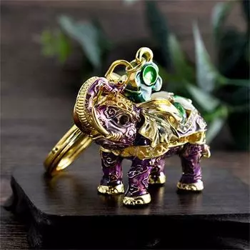 Брелок для ключей в виде слона, брелки со стразами, подвеска в виде слона, модный брелок в виде слона, ювелирное изделие, подарок