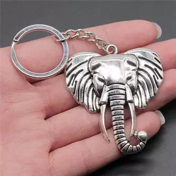 Брелок для ключей в виде слона, мужские ювелирные изделия, элегантные свадебные украшения A45-1pcs-22x19mm