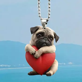 Брелок для ключей в виде собаки, подвесной автомобильный брелок, милый портативный универсальный держатель для ключей