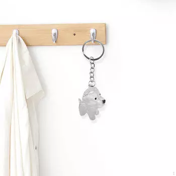 Брелок для ключей в виде собаки с контейнером для сбора шерсти питомца Golden Retriever