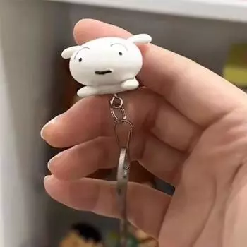 Брелок для ключей в виде собаки Син-Чана, подвеска в виде конуры, украшение в виде аниме-фигурки, мультфильма, микропейзажа, периферийной игрушки, трендовые игрушки