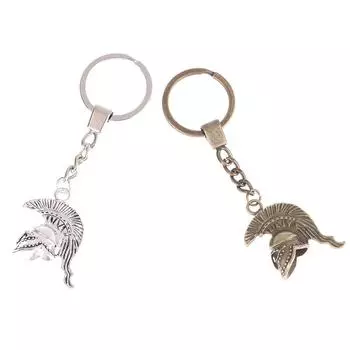 Брелок для ключей в виде спартанского римского воина, греческого гладиатора, ювелирное изделие серебряный