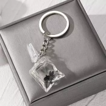 Брелок для ключей в виде сумки с золотыми рыбками, креативная сумка с изображением морских животных, коробка для ключей от машины, ювелирные изделия as the picture