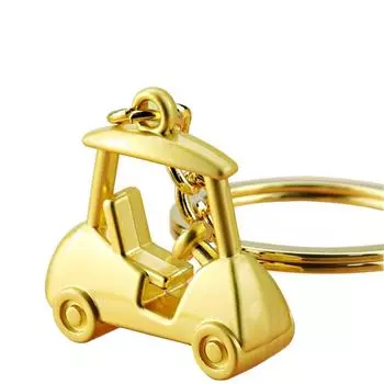 Брелок для ключей в виде тележки с мячами, украшения, держатель для ключей, подвеска на тележке, брелок для гольфа в виде тележки с мячами, подвеска на рюкзаке серебряный