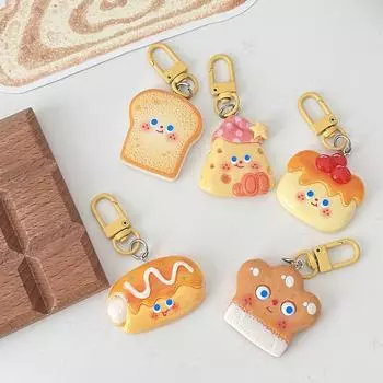 Брелок для ключей в виде забавной шапки с сыром, милый мультяшный брелок в виде тостового хлеба, автомобильный держатель для ключей, подвеска для сумки, украшение для пары, подарки