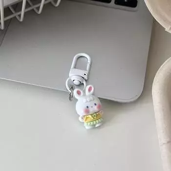 Брелок для ключей в виде животного, забавного кота, подвеска на сумку из смолы в виде медведя, забавная кукла-кролик, брелок для школьного портфеля style 1