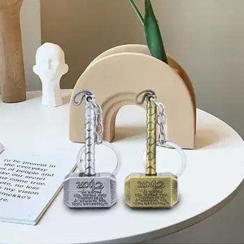 Брелок для ключей, винтажный мультяшный многоцелевой реалистичный невыцветающий декоративный портативный мужской и женский брелок-молот, подарок на день рождения C