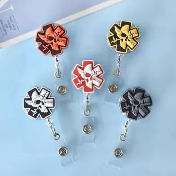 Брелок для ключей, выдвижной значок, катушка, ПВХ, держатель удостоверения медсестры, легко вытягивается, пряжка, бирка с именем Style 5