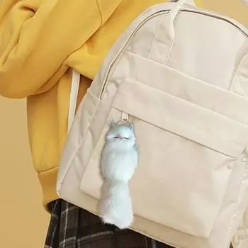 Брелок для ключей Yousheng из искусственного меха, кулон в форме лисы, плюшевые текстуры, брелок для ключей на годовщину, украшение для автомобильного ключа, аксессуар розовый