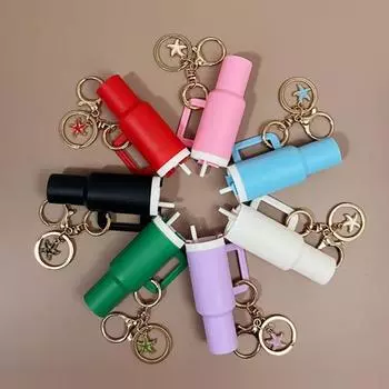 Брелок для ключей Yousheng Mini Cup, брелок в виде морской звезды, держатель для монеты, помады, аксессуар для рюкзака розовый