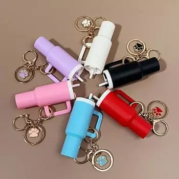 Брелок для ключей Yousheng Mini Cup в виде кошачьей лапки, брелок для монеты, помады, держатель для мелких предметов, брелок для рюкзака, аксессуар белый