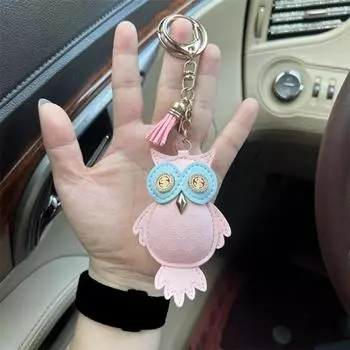 Брелок для ключей Yousheng Owl Design, компактный, легкий, из искусственной кожи, подвеска, ключи, сумки, рюкзаки, аксессуары зелёный