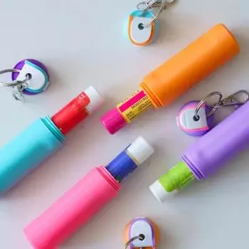 Брелок для ключей Yousheng, подставка для бальзама для губ, многофункциональный зажим для ватных палочек, безделушек, напечатанный на 3D-принтере, легкий дизайн, портативный брелок E