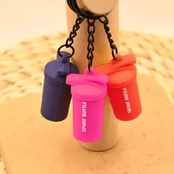 Брелок для ключей Yousheng «Штанга-гиря», резиновая спортивная бутылка, подарочная сумка в спортивном стиле, аксессуары 3pcs