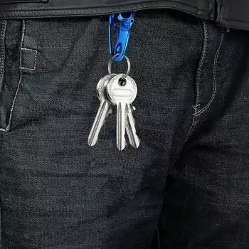 Брелок для ключей Yousheng Skull, прочный титановый стальной держатель для ключей в виде черепа, портативный легкий металлический держатель с пряжкой-карабином