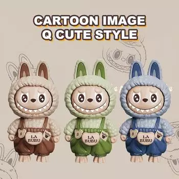 Брелок для куклы Labubu, меняющей лицо, мультяшные игрушки для снятия стресса, креативный забавный брелок для сумки, украшение для детей, подарки