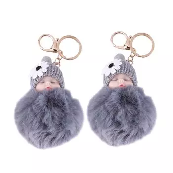 Брелок для куклы STOBOK Hairball Doll Брелок для куклы Hairball Мягкая игрушка Подвеска Автомобильные детали Брелок Мягкая игрушка Брелок Искусственный предмет Помпон Мягкая игрушка
