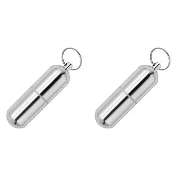 Брелок для лекарств Портативная водонепроницаемая капсульная коробка для наружного применения (большой)