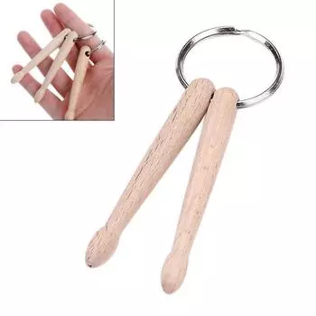 Брелок для мини-барабанных палочек из бука для барабанщика