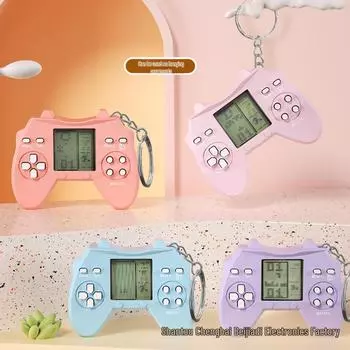 Брелок для мини-игры «Тетрис» - Игрушка-головоломка для подвески на школьную сумку Transparent синий