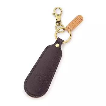 Брелок для обуви из натуральной кожи, унисекс, темно-коричневый, коричневый [IL BISONTE] для женщин и мужчин темно-коричневого