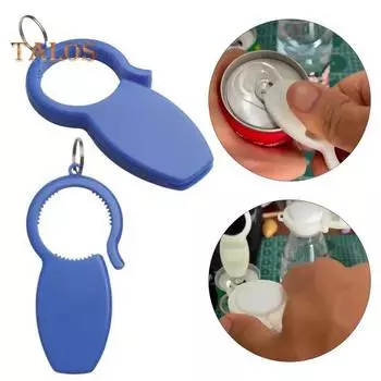 Брелок для открывания бутылок 3 в 1 портативный прочный многофункциональный безболезненный открывающийся для пива, воды, газировки красный