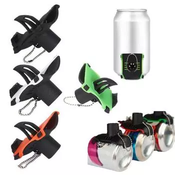 Брелок для открывания бутылок, инструмент для пива со встроенной воронкой, инновационная открывалка для консервных банок, газированных напитков, энергетических напитков, напитков, поставки для праздничных вечеринок оранжевый